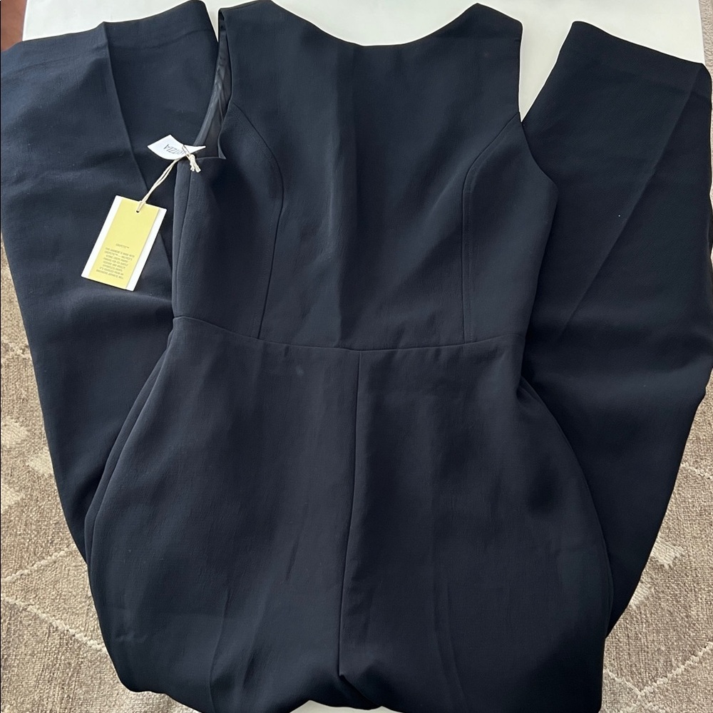 Wilfred Black V-Back Wide-Leg Jumpsuit - Picture 5 of 10